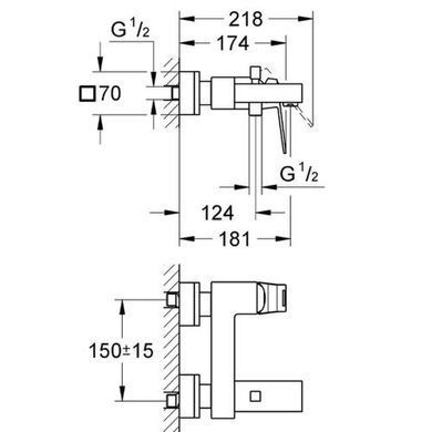 14 880 грн ///  /// Бренд: Grohe
Одноважільний змішувач для ванни 1/2"