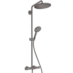 Душева система Hansgrohe Croma Select S 280 1jet Showerpipe з термостатом, brushed black chrome (26890340)