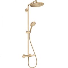 Душева система Hansgrohe Croma Select S 280 1jet Showerpipe з термостатом, brushed bronze (26890140)