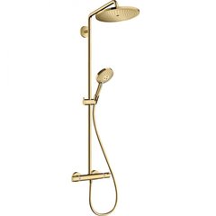 Душева система Hansgrohe Croma Select S 280 1jet Showerpipe з термостатом, polished gold optic (26890990)