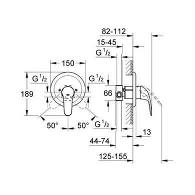 3 645 грн ///  /// Бренд: Grohe
Одноважільний змішувач для душу