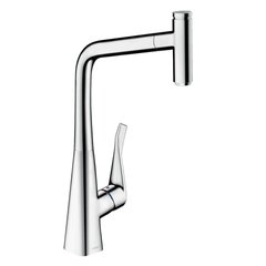 Кухонний змішувач Hansgrohe Metris Select з висувним душем 14884000