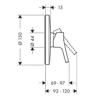 Купити Зовнішня частина змішувача для душу Hansgrohe Talis S 72605000 в ...