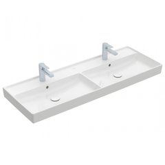 Умивальник на тумбу Villeroy & Boch Collaro 1300x470 двойная, білий (4A34D401)