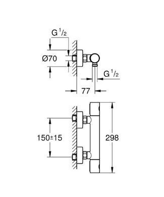 8 760 грн ///  /// Бренд: Grohe
Термостат для душу 1/2"