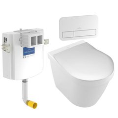 Унитаз підлоговий приставной з кришкою, бачком и клавишей смыва Villeroy & Boch Architectura, DirectFlush (5690R001/9M70S101 + 92248300/92249061)