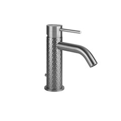 Змішувач для умивальника Gessi 316 Intreccio з донним клапаном, Steel brushed (54101-239)