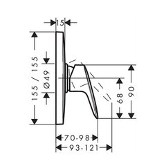 Змішувач для душу прихованого монтажу Hansgrohe Logis 71607000