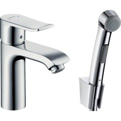 Змішувач для умивальника з гігієнічним душем Hansgrohe Metris 31285000